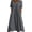 Dark Gray, variant on Dresses for Women Plus Size Fashion V-Neck Short Sleeve Casual Beach Midi Dress with Pockets Summer Clothes