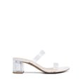thumbnail image 2 of Sandalia DREAM PAIRS DHS213 Tacón Grueso de Dos Tiras Blanco 8, 2 of 7