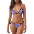 thumbnail image 1 of Balery Snowflakes Pijama Estampado Bikini de Dos Piezas para Mujer - Conjunto de Bikini Ajustable Sexy y Cómodo para Playa, 1 of 6