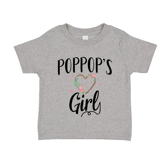 Poppop's Girl Toddler T-Shirt 2T Athletic Heather