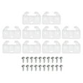 thumbnail image 1 of Unique Bargains 10pcs Tiroir en Plastique Rails Guides Coulisses Pièces de Mobilier de Remplacement avec des Vis, pour les Commodes, les Clapiers 60x28mm, 1 of 5