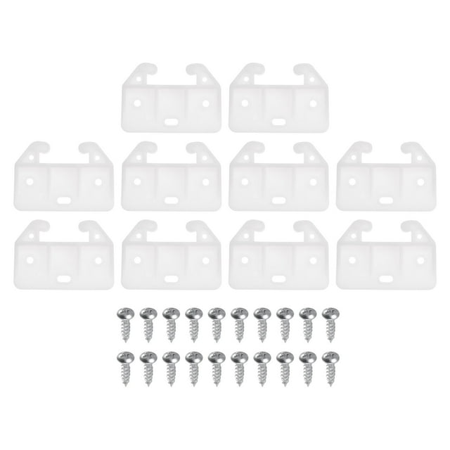 Unique Bargains 10pcs Tiroir en Plastique Rails Guides Coulisses Pièces de Mobilier de Remplacement avec des Vis, pour les Commodes, les Clapiers 60x28mm