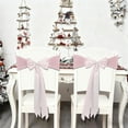 thumbnail image 6 of Pink Christmas Bow Chair Tie, Stretch Holiday Chair Tie for Party Dining Room Banquet Seat, Festive Home Decor, Elastic No Sew Removable Event Styling Accessory, 6 of 6