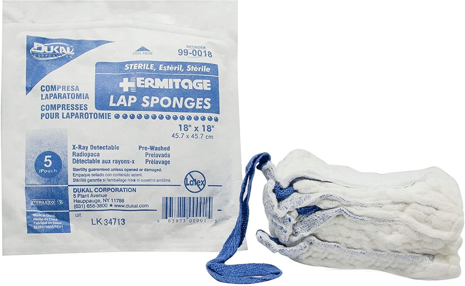 Medical Supply Case of 200 Surgical Laparotomy Sponges 18" x 18
