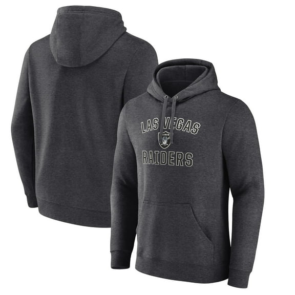 Men's Charcoal Las Vegas Raiders Victory Arch Pullover Hoodie