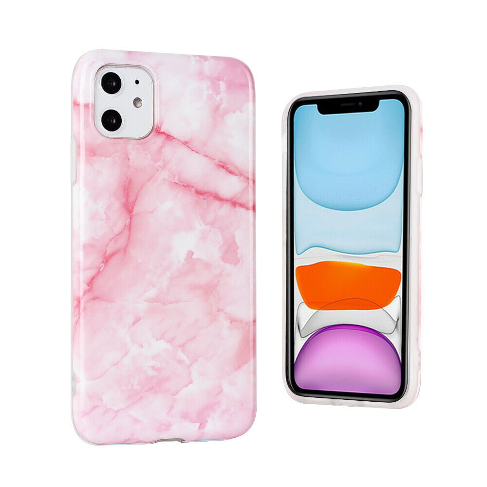 iPhone 11 Pro Max Pink Marble Case, MINI-FACTORY Slim Fit Cute Marble