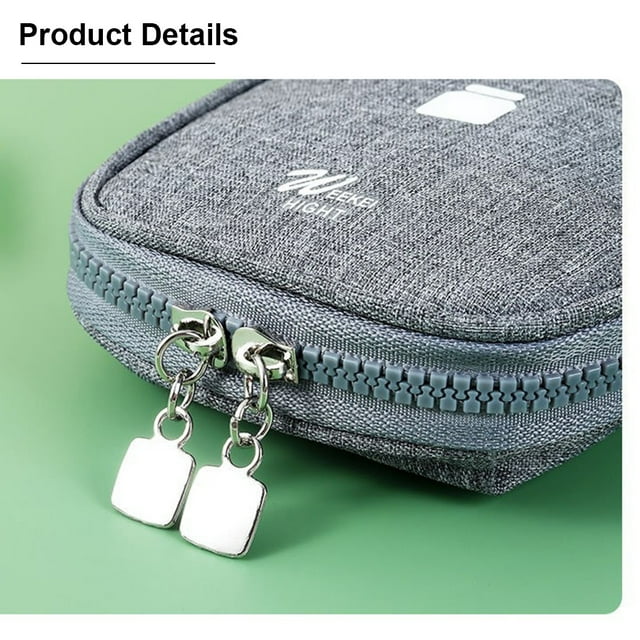 Maoww Emergency Organizer Zipper Closure Household Empty Storage Bag Classification Dust-proof Students Survival Package Case Blue Small