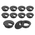 thumbnail image 1 of Grommet de escritorio de 2", cubre agujero de plástico para cables, organizador de cables de mesa, negro 10 Pcs, 1 of 7