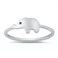 thumbnail image 1 of Simple Elephant Power Strength Ring .925 Sterling Silver Band Jewelry Female Male Unisex Size 5, 1 of 4