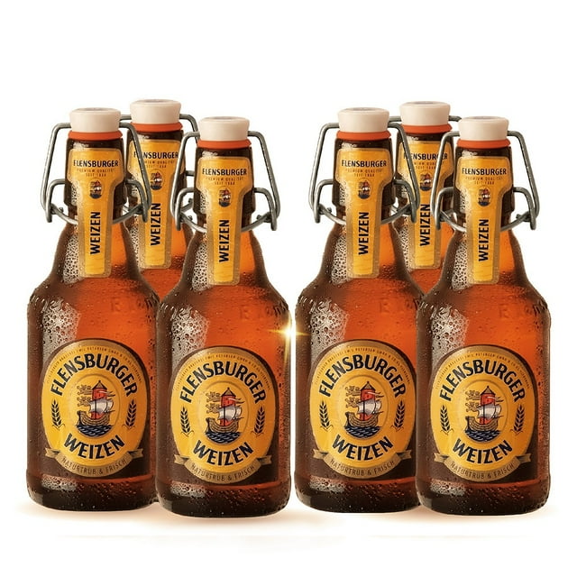 Six Pack Cerveza Flensburger Weizen 330ml C/u Flensburger Cerveza Weizen