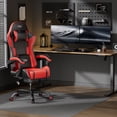 thumbnail image 5 of HLDIRECT Ergonomic High Back Gaming Chair with Pocket Spring Cushion, Game Chair with Footrest & Lumbar Massage, Gamer Chair, Computer Chair for Adults, Black & Red, 5 of 8