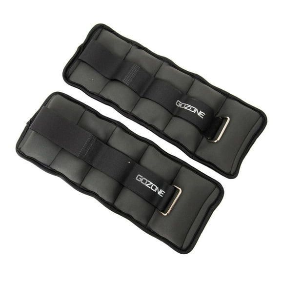 GoZone Ankle/Wrist Weights – Grey/Black, Sand weighted