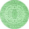 thumbnail image 1 of Ahgly Company Indoor Round Medallion Emerald Green Traditional Area Rugs, 4' Round, 1 of 4