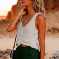 thumbnail image 5 of Casual Layered Ruffled Button Front Tank Top Blouse for Summer Comfort Cleavage Cover Backless Tops for Women plus Size All Bodysuit Women, 5 of 7