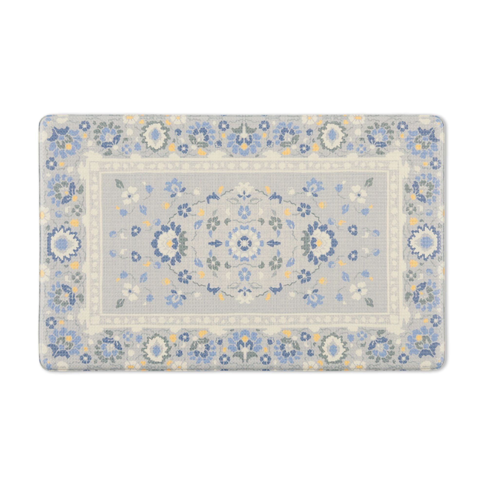 (2 pack) Better Homes & Gardens Arbela Comfort Kitchen Mat, Grey, 20"W x 32"L