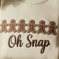 thumbnail image 2 of Gingerbread Embroidered Christmas Sweatshirt: Sparkly Holiday Crewneck, 2 of 5