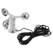 Uonlytech Plated Silver Wind Cup Anemometer Precision Measurement for Home Use