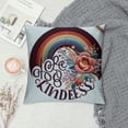 thumbnail image 2 of Floral Rainbow Pillowcase, Kindness Cushion Cover， Throw Pillow Covers for Living Room, Bedroom, Dormitory,College, Sofa Couch &amp; Bed, Home &amp; Office Decoration, 2 of 5