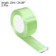 thumbnail image 2 of Uxcell Yards Double Face Decorate Crafts Roll Satin Ribbons Light Green, 2 of 6