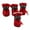 red, variant on Dosaele Dog Shoes for Winter  Dog Boots & Paw Protectors  Fleece Warm Snow Booties for Puppy with Strip Anti-Slip Rubber Sole for Small Medium and Large Dogs