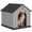 Black, variant on Nihsuao Dog House for Small Medium Dogs, Durable PP Waterproof Outdoor & Indoor Dog Shelter with Air Vents, Elevated Floor, Easy Clean and Assemble, Blue (23.6"L×26"W×25.8"H)