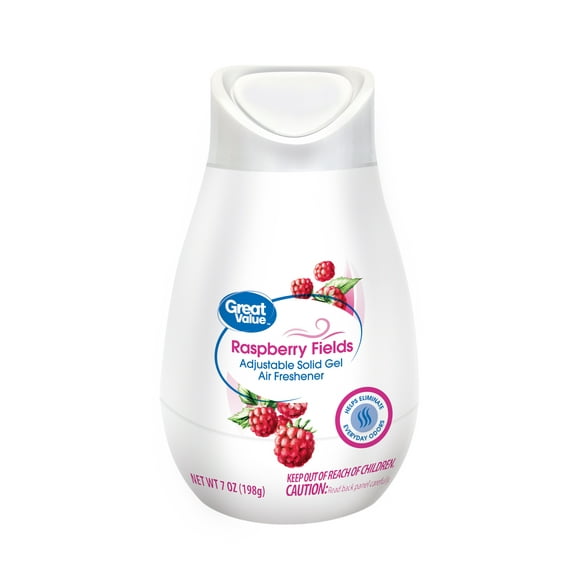 Great Value Adjustable Solid Gel Cone Air Freshener, Raspberry Fields, 7 oz