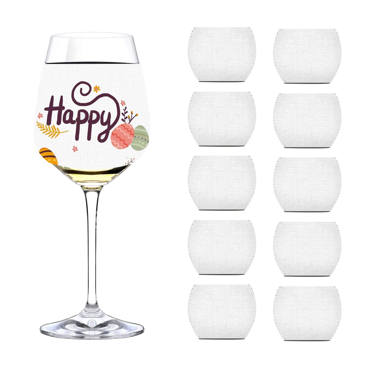 Sublimation Blanks Wine Glass Sleeve Neoprene Wine Glass Insulator Cover  For Glass Sublimation Ornaments Supplies