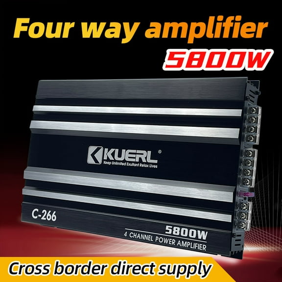 ASKITO 4 Channel 5800W Car Truck Amplifier Stereo Audio Amp Speaker System Device