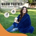 thumbnail image 6 of Green Orange 50" x 60" Fleece Throw Blanket in Stylish Gift Box, Navy Blue Color - Soft, Lightweight Plush Throw for Women, Men & Kids, 6 of 7