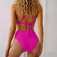thumbnail image 5 of Bathing Suit for Women Two Piece Swimsuit High Waisted Bikini V Neck Front Two Piece Swimsuit Bathing, 5 of 7