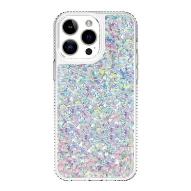 onn. Phone Case for iPhone 14 Pro Max / iPhone 13 Pro Max / iPhone 12 Pro Max - Iridescent Glitter Fleck