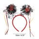 thumbnail image 3 of Ofertas Únicas 1 Pc Diadema con Patrón de Mano de Esqueleto Linda para Halloween 4.72" Diámetro Negro Rojo, 3 of 6