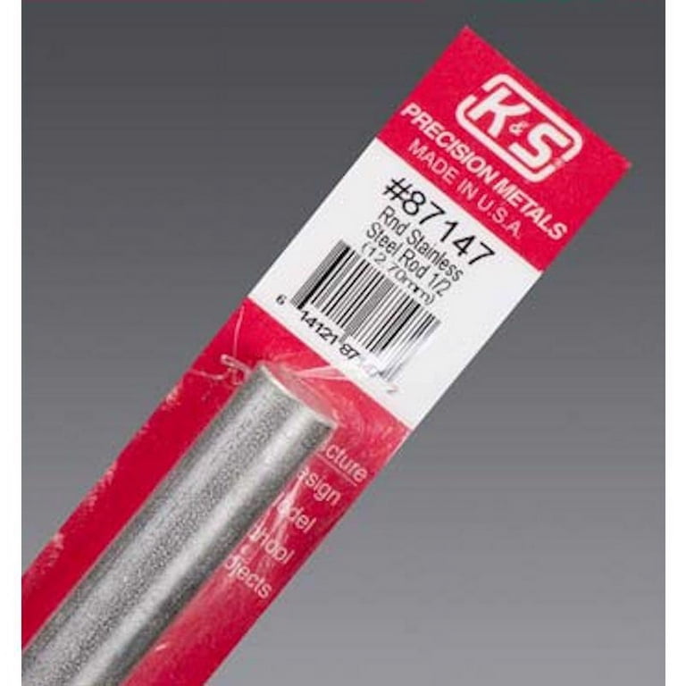 K&S 1/8 in. D X 12 in. L Stainless Steel Unthreaded Rod K&S 1/8 in. D X 12 in. L Stainless Steel Unthreaded Rod