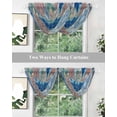 thumbnail image 4 of Boho Geometric Sheer Waterfall Valance Curtains for Window, Southwest Abstract Traditional Art Rod Pocket Sheer Topper Swag Curtains for Living Room, Kitchen 38.5"W x 47.2"L, 1 Panel, 4 of 7