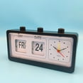 thumbnail image 3 of Retro Manual Flipped Calendar Alarm Clock Battery Operated for Home Aesthetic, 3 of 8