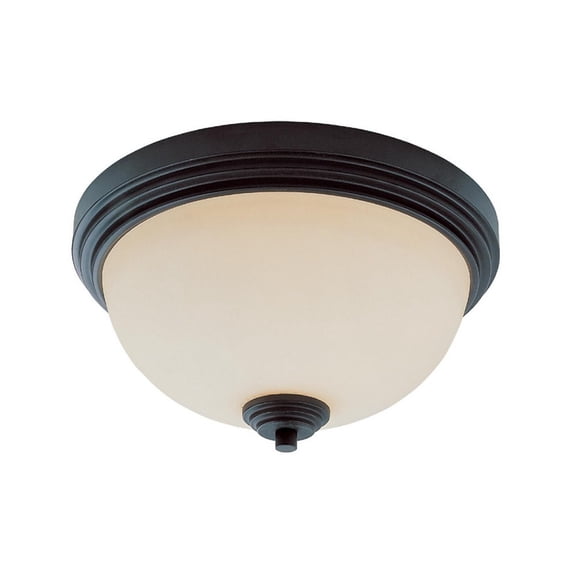 Z-Lite Chelsey 2 Light Flush Mount in Dark Bronze