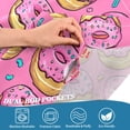 thumbnail image 3 of Yayeee Kitchen Curtains Tier Pair Light Filtering 27"x24" Rod Pocket Short Cafe Window Panel, Pink Doughnuts, 3 of 7