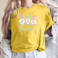 thumbnail image 2 of Blusa informal de manga corta con cuello redondo y estampado de Pascua para mujer Pompotops  hfajkhk127932, 2 of 5