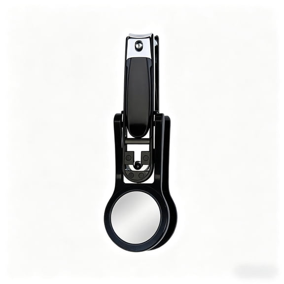 Nail Clipper with Magnifying Glass, Stainless Steel Sharp Cutter, Ergonomic Non-Slip Handle, Portable Nail Trimmer for Seniors, Men, Women & Kids with Thick Nails