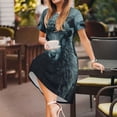 thumbnail image 3 of Easygdp Moody Ram Portrait para Vestido Transpirable de Mujer, Vestido Suelto de Manga Corta con Pliegues y Bolsillos para el Verano, 3 of 6