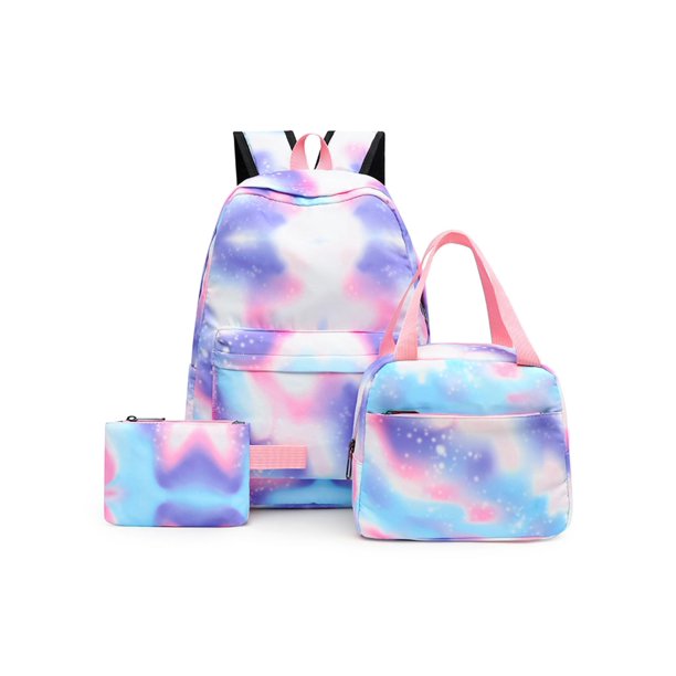 Juego 3 Bolsas para El Almuerzo para Niñas para Lápices Informal para Adolescentes Y (morado Estrella)