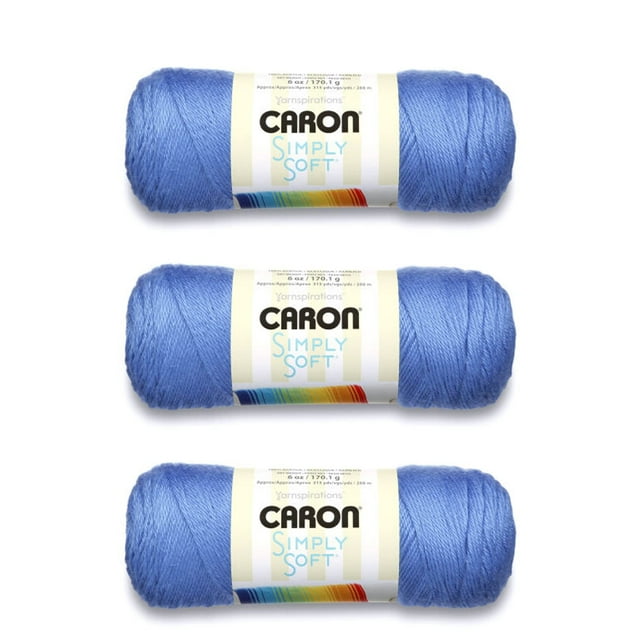 Hilo Caron Simply Soft Paquete de 3 - 510 g Acrílico Medio (Worsted)