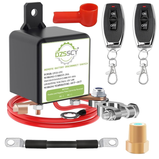 Interruptor remoto de desconexión de batería DZSSCY 12V 250A para automóvil