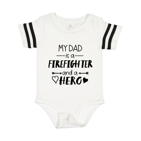 

Inktastic My Dad is a Firefighter and a Hero Gift Baby Boy or Baby Girl Bodysuit
