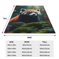 thumbnail image 3 of Fotbe Forest Plant Raccoon Manta de Franela Acolchonada con Estampado, Súper Suave y Esponjosa, Extra Grande para Sofá, Cama, Uso Todo el Año-60"x50", 3 of 7