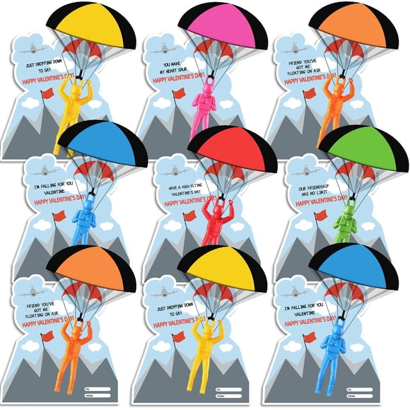 Tarjetas de regalo para el día de San Valentín de Parachute Toys JOICEE, paquete de 24
