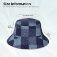 thumbnail image 3 of Sikiie Blue Gingham Buffalo Check Reflective Double-Sided Bucket Hat, Sun Hat, for Gardening, Beaching, Camping, Hiking, Fishing, 3 of 6