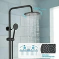 thumbnail image 3 of Black Stainless Steel Bathroom Shower Set Mixer Tap Rain Head Bathtub Hand Spray, 3 of 14