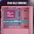 thumbnail image 4 of VETROO AL800 Full Tower E-ATX PC Computer Case w/Door Opening Design Tempered Glass-Pink, 4 of 5