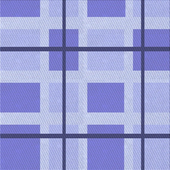 Ahgly Company Indoor Square Patterned Blue Angel Blue Area Rugs, 6' Square